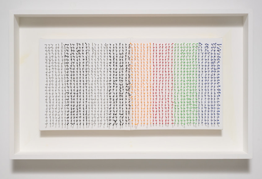 Osi Audu, Goosebumps 10, 2024, yarn on canvas