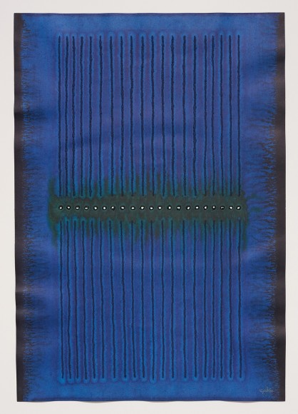 Sohan Qadri, Untitled, 2006, ink and dye on paper, 99 x 69 cm (39 x 27 inches)