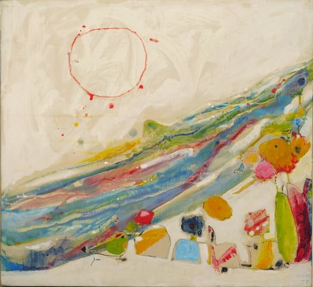 , By the Wave, 1978, oil on canvas, 19.75 x 21.25 inches