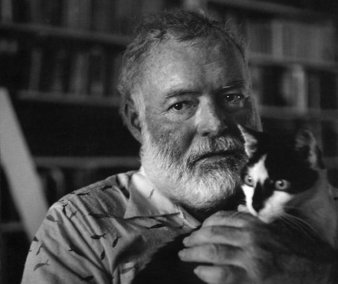 Cuba, Ernest Hemmingway, 1957, Silver gelatin print, 14 x 9&quot;