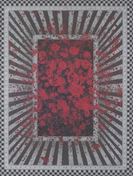 Anil Revri, Geometric Abstraction #4, 2003, Mixed media on canvas, 30 x 40&quot;