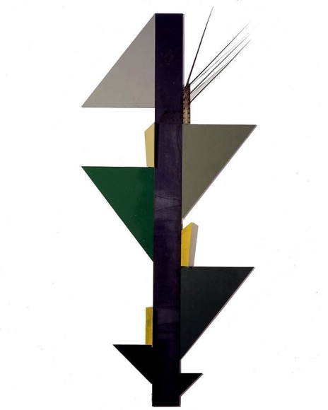 Merrill Wagner,  Weed , 2006, Rust preventative paint on steel, 87 x 38"