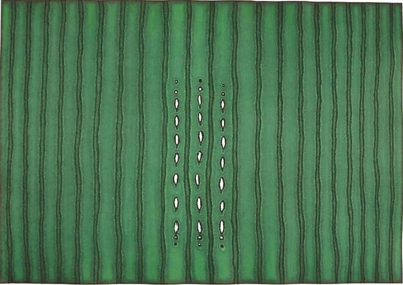 Sohan Qadri,  Asha II, 2000, Ink & dye on paper, 27 x 39"