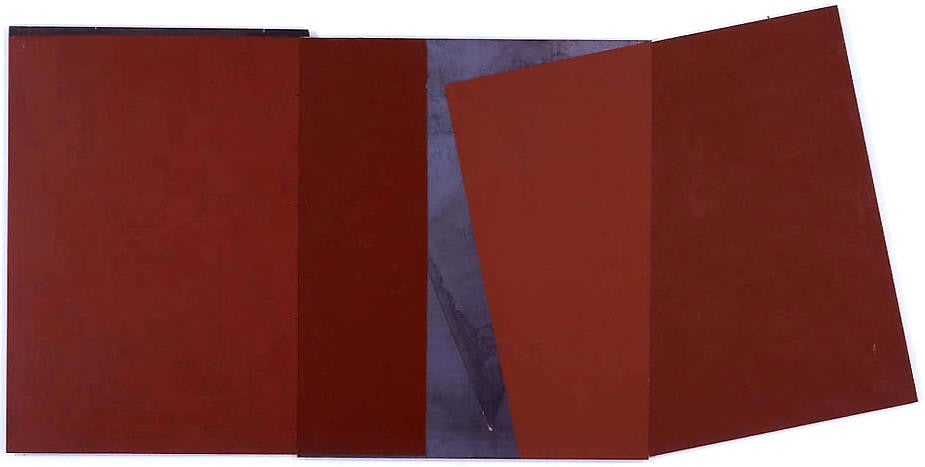 Merrill Wagner, Laughter, 2003, Rust preventative paint on steel, 24 x 52&quot;