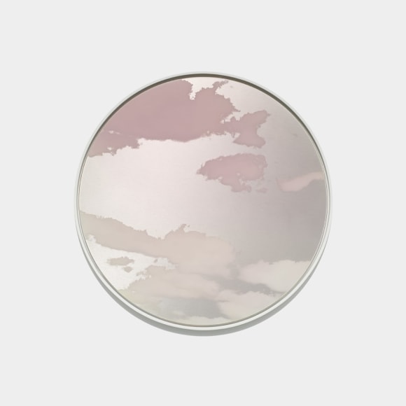 Miya Ando, Evening Cloud (Yuugumo) March 1 2023 5:56PM NYC, 2023, micronized pure silver, ink, urethane, resin, aluminum composite, 105 x 105 cm (41.5 x 41.5 inches)