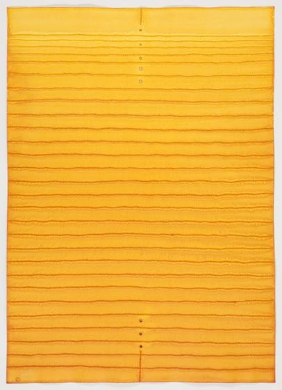 , Surya V, 2010, ink and dye on paper, 55 x 39 inches