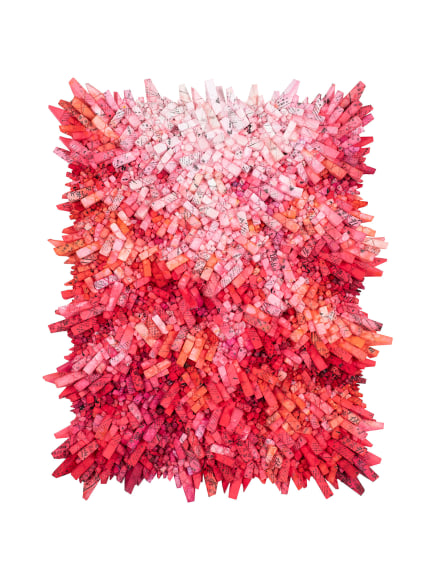 Chun Kwang Young, Aggregation 23 - OC114, 2023, mixed media with Korean mulberry paper, 116 x 93 cm (45.6 x 36.6 inches)