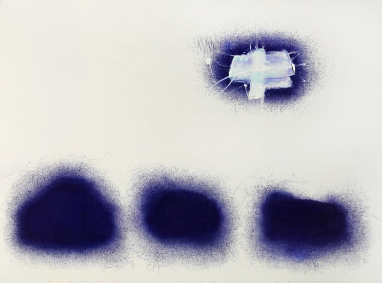 Golnaz Fathi, untitled, 2015, ballpoint pen and varnish on canvas, 48.4 x 66.9 inches/123 x 170 cm