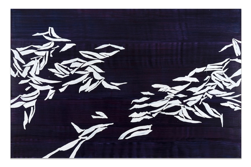Ricardo Mazal, Ba Zasa Blue Violet 1, 2023, oil on linen, 182.9 x 279.4 cm (72 x 110 inches)