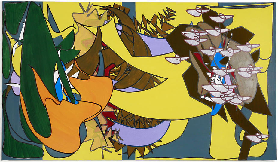Book V: The Wanderings of Odysseus, 2008, Acrylic on canvas, 29 x 50&quot;