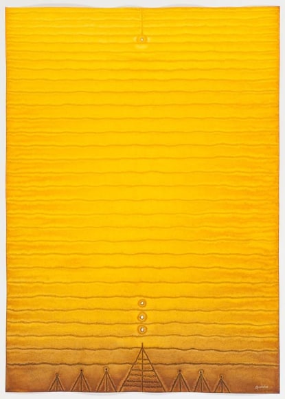 Sohan Qadri Ink and dye on paper