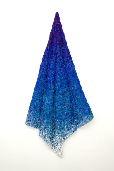 Jane Lee, Drip Blue I, 2017, acrylic paint, heavy gel on fiberglass, 170 x 80 x 16 cm (66.9 x 31.5 x 6.25 inches)