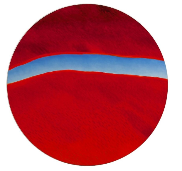 Here Thinking of There, 2008, Oil on canvas, 6 feet tondo