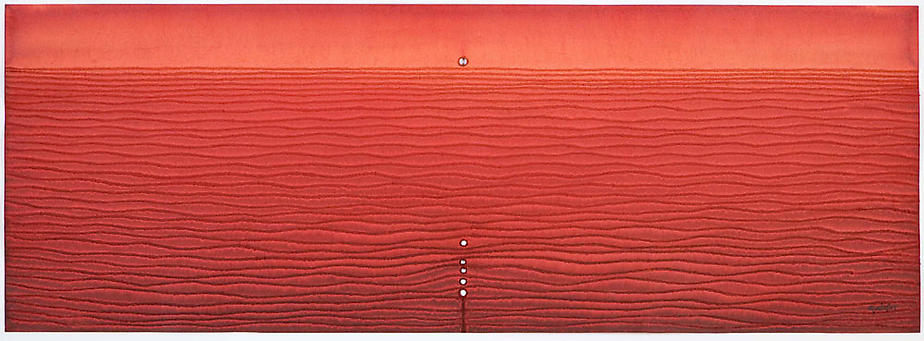 Agni, 2005, Ink and dye on paper, 19.7 x 55.1&quot;