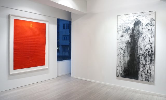 Sohan Qadri, Untitled, ink and dye on paper, 55&nbsp;x 39&nbsp;inches/139.7&nbsp;x 99.1&nbsp;centimeters, &nbsp;