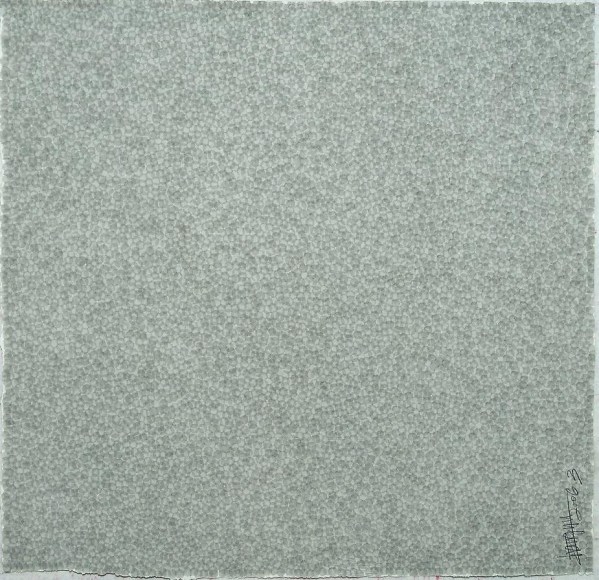 Zhang Yu, Fingerprints-2006.3-5, 2006, Xuan paper, ink and wash, 29.5 x 29.5 inches