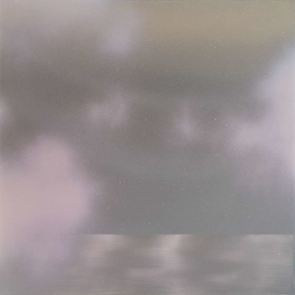 Miya Ando, Pink Cloud, 2020, pigment, resin, silver and urethane on stainless steel, 61 x 61 cm (24 x 24 inches)