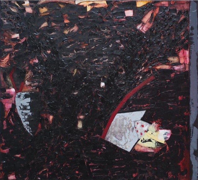 Western Union, 2011, oil on linen, 20 x 22 inches