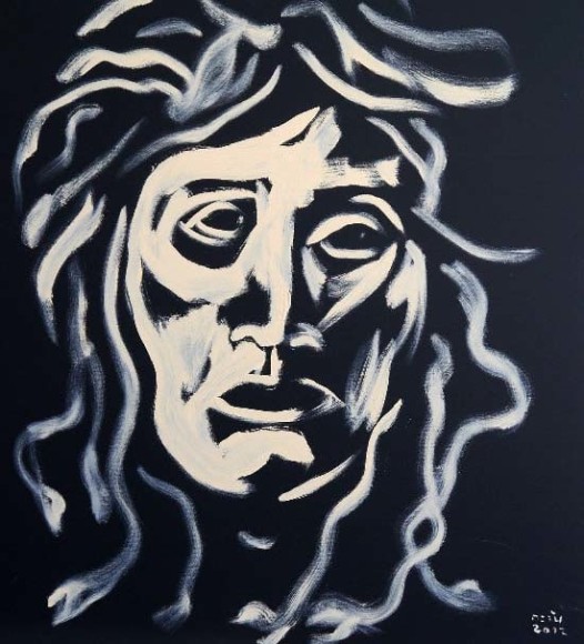 Tawan Wattuya, Medusa, 2012, acrylic and oil on canvas, 90 x 100 cm