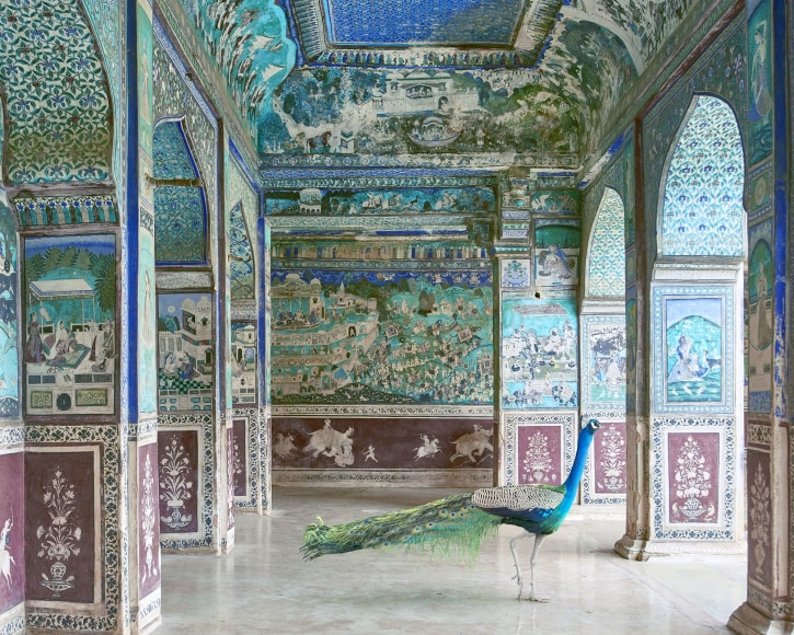 Karen Knorr, The Opium Smoker, Chitrasala, Bundi, 2017, Hahnemühle ink jet print, 122 x 152 cm (48 x 59.8 inches)