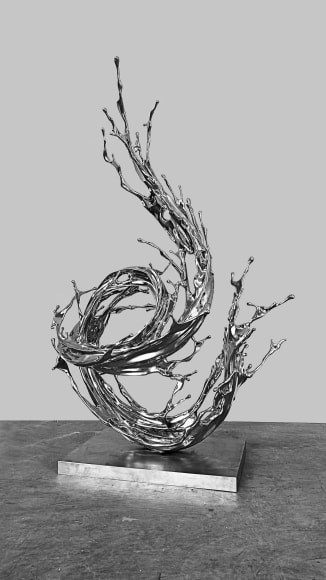 Zheng Lu, Water in dripping&ndash;No. 6 special edition, 2024, stainless steel, 170 x 115 x 85 cm (66.9 x 45.3 x 33.5 inches)