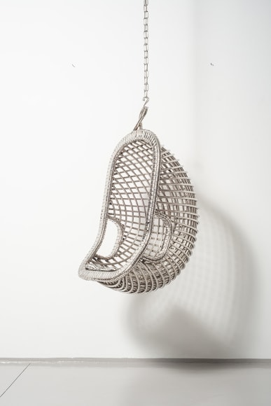 Tayeba Lipi, The Swing, 2017, stainless steel, 116.8 × 61 × 61 cm (46 × 24 × 24 inches)