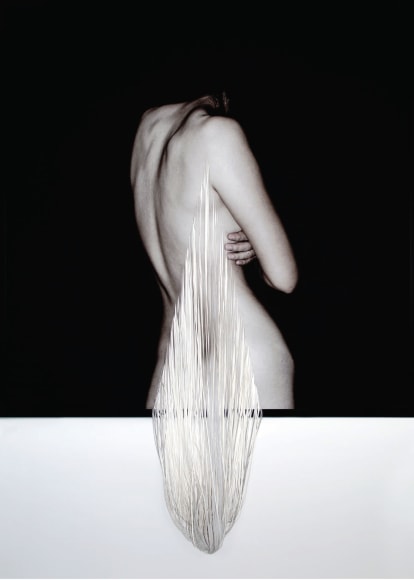 Desolation, 2015, inkjet print and hand-cut canvas,&nbsp;43.5&nbsp;x 44 inches/111 x 112 cm