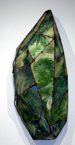 Nathan Slate Joseph,  Traveling Moses , 2006, Pure pigment on galvanized steel, 66 x 28 x 22&quot;