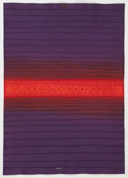 Sohan Qadri,&nbsp;Nadi IV, 2008, ink and dye on paper,&nbsp;55 x 39 inches/139.7 x 99.1 cm