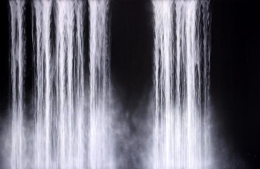 Hiroshi Senju Iguacu	2008	Fluorescent pigment on mulberry paper mounted on board	108 x 167 3/4"