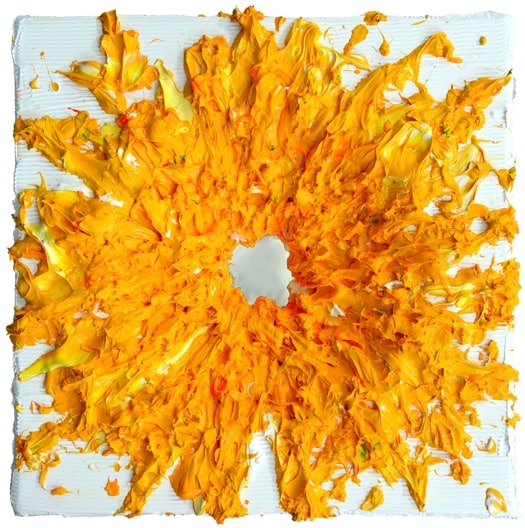Jane Lee, Boundless III, 2016, acrylic paint, heavy gel on fiberglass, 71 x 71 x 12 cm (28 x 28 x 4.7 inches)