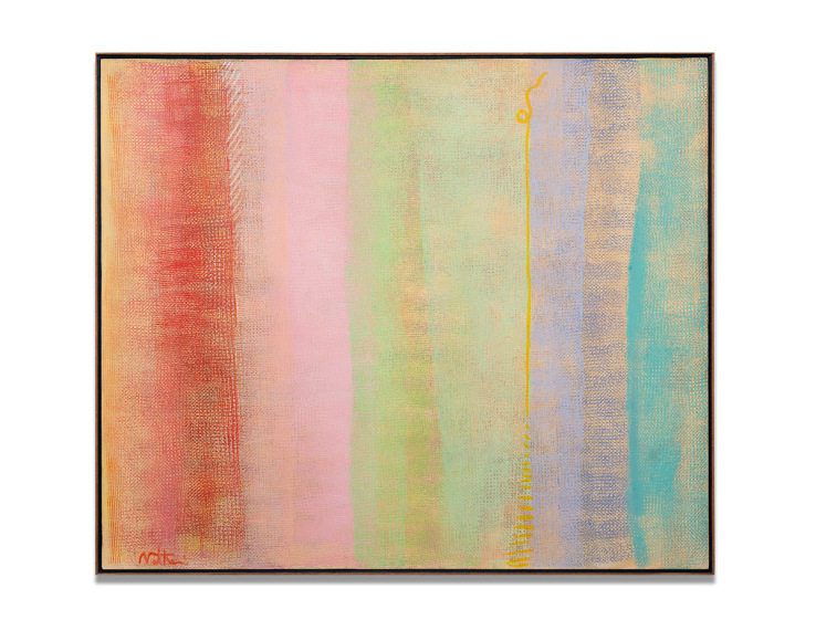Robert Natkin, Bath Apollo, 1975, acrylic on canvas, 118.1 x 139.7 cm (46.5 x 55 inches)