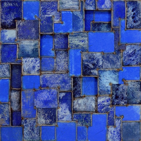 Nathan Slate Joseph, Chichenbluetime, 2011, pure pigment on steel, 121.9 x 121.9 cm (48 x 48 inches)
