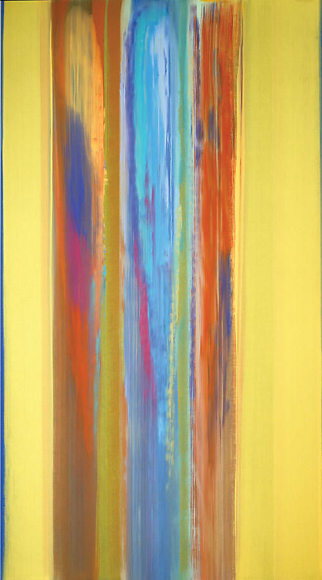 After Sarnath, Acrylic on linen, 94.5 x 51.5&quot;