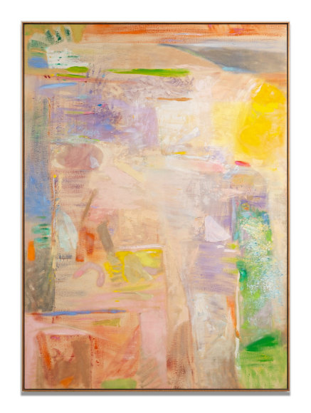 Robert Natkin, Between the Sapphire and Sound Unfurls the Rose of, oil on canvas, 198 x 145 cm (78 x 57 inches)