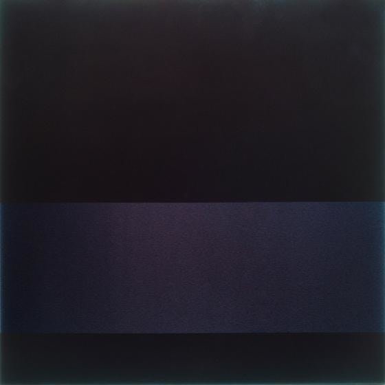 , Perception Purple Gray, 2016, pigment, urethane and resin on stainless-steel Alucore, 36 x 36 inches/91.5 x 91.5 cm