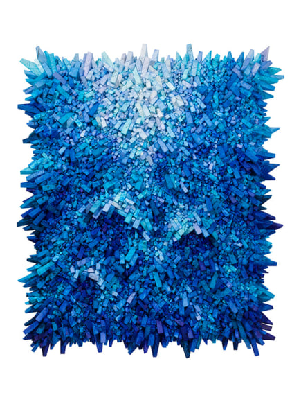 Aggregation 18 - JU036,&nbsp;2018, mixed media with Korean mulberry paper, 73.2 x 61.8 inches/186 x 157 cm