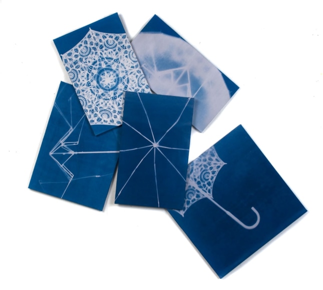 Susan Weil, Spring/Sprung, 2009, blueprint, 62 x 65.5 inches/157 x 168 cm