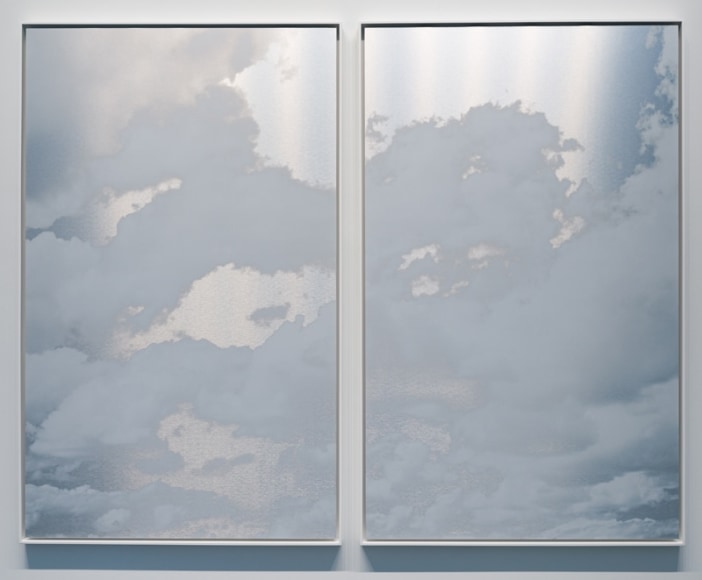 Miya Ando, May 11 2021 Kumo (Cloud) Diptych NYC, 2021, ink on aluminum composite, 153.7 x 189.2 cm (60.5 x 74.5 inches))
