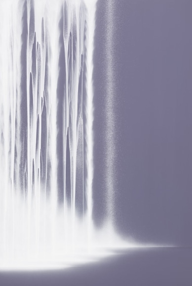 Hiroshi Senju, Dayfall/Nightfall, 2024, fluorescent and pigments on Japanese mulberry paper mounted on board, 194 x 130 cm (76.3 x 51.3 inches)