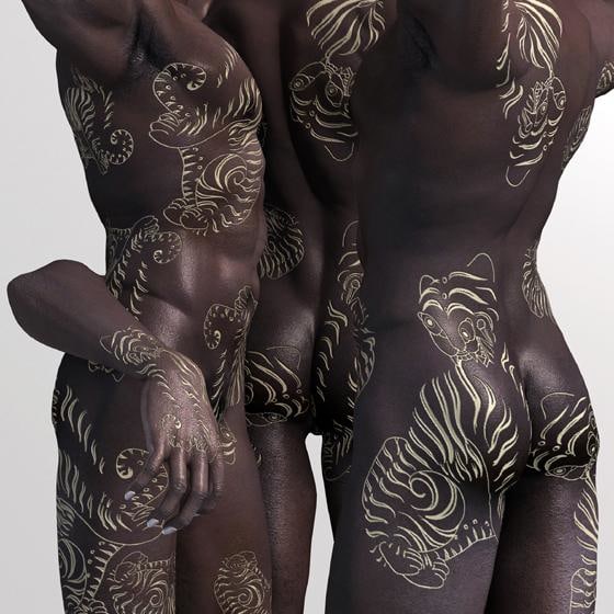 Kim Joon, Ebony-Tiger, 2013, Digital print, 47 x 47 inches/119.4 x 119.4 cm