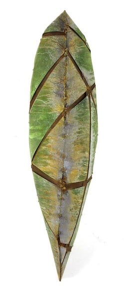 Nathan Slate Joseph, Ashram Spring (with Jeremiah &amp;amp; Max), 2006, pigment on galvanized steel, 53 x 14 x 15&quot;