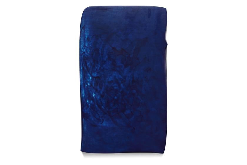 , Robert Yasuda, Flux, 2011, acrylic on fabric on wood, 19 x 32 inches / 48.3 x 81.3 cm