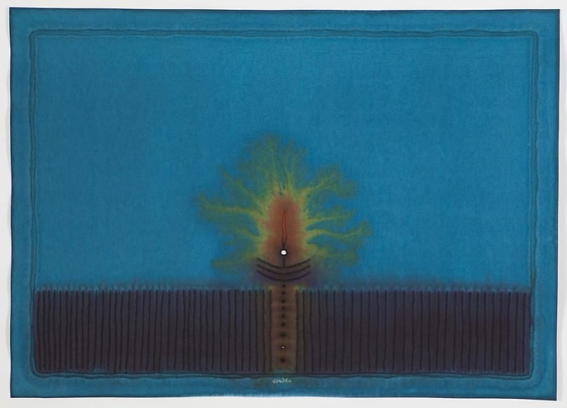 Abhasa II, 2008, ink and dye on paper, 39 x 55 inches