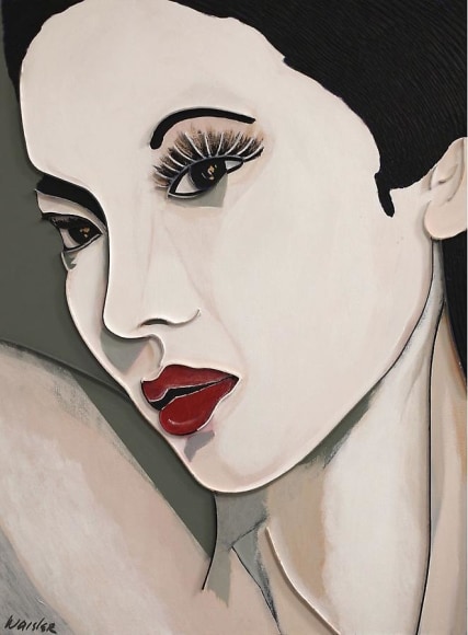 Anna May Wong, 2012, acrylic and wood on canvas, 40 x 30 inches