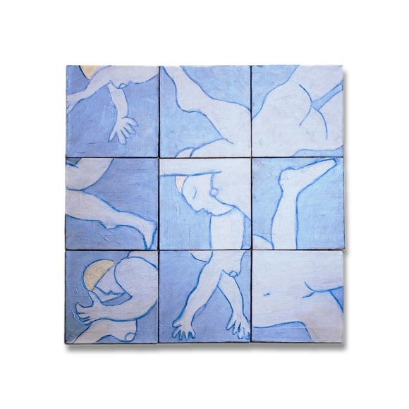 Susan Weil, Swimmers, 2012, acrylic on canvas, 76.2 x 76.2 cm (30 x 30 inches)