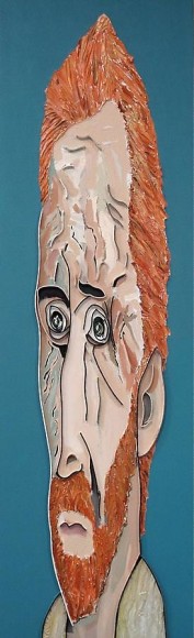 Van Gogh, 2013, acrylic and wood on canvas, 84 x 18 inches