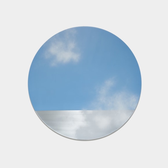 Miya Ando, Blue Sky (Aozora) 12.8.2023 3:04:23 PM NYC, 2023, dye, pigment, resin &amp; urethane on aluminum, 122 x 122 cm (48 x 48 inches)