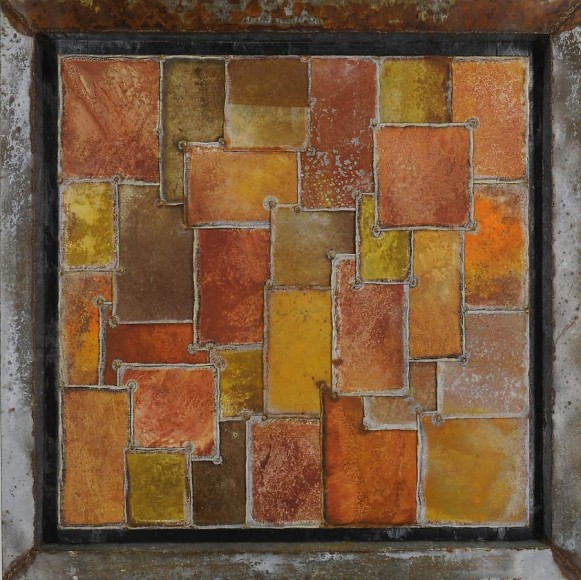 Nathan Slate Joseph, Kimono Kimono, 2009, Pure pigment on galvanized steel, 51 x 51