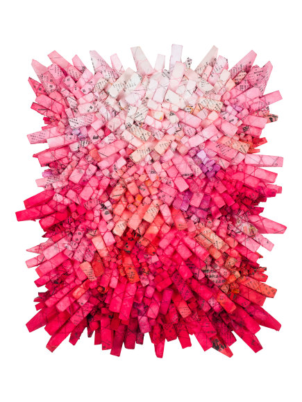 Chun Kwang Young, Aggregation 23 - MA044, 2023, mixed media with Korean mulberry paper, 73 x 63 cm (28.75 x 24.75 inches)